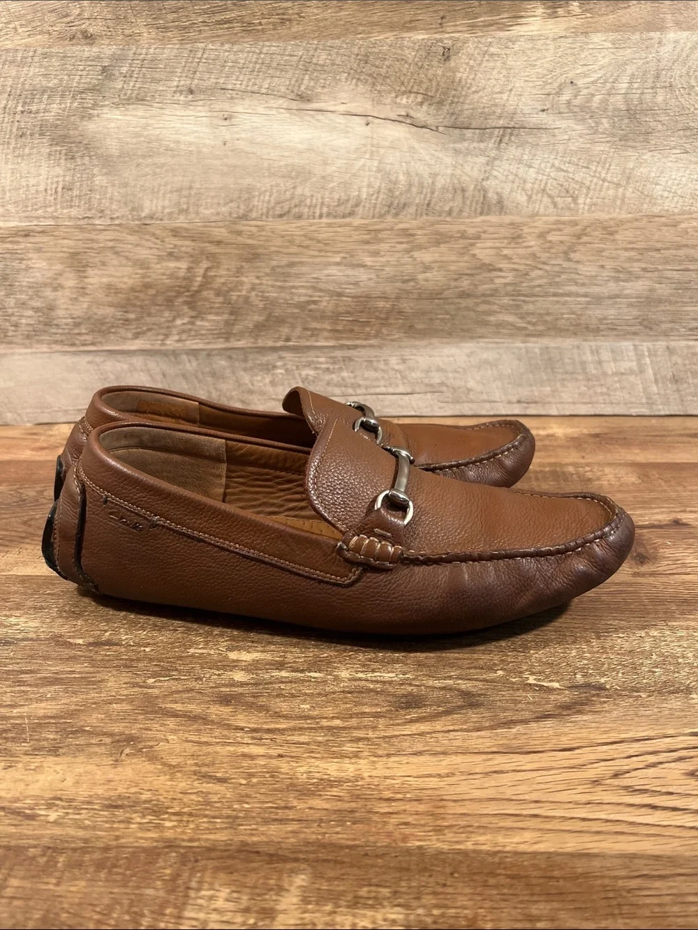 Clarks 1825 Chestnut Brown Leather Bit Loafers